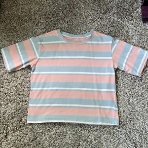 Shein pastel shirt sleeve top